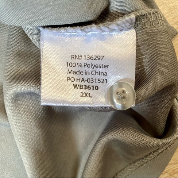 Walgreens Polo Men’s 2XL Employee Work Uniform Grey Long Sleeve Shirt Workwear - Picture 8 of 10